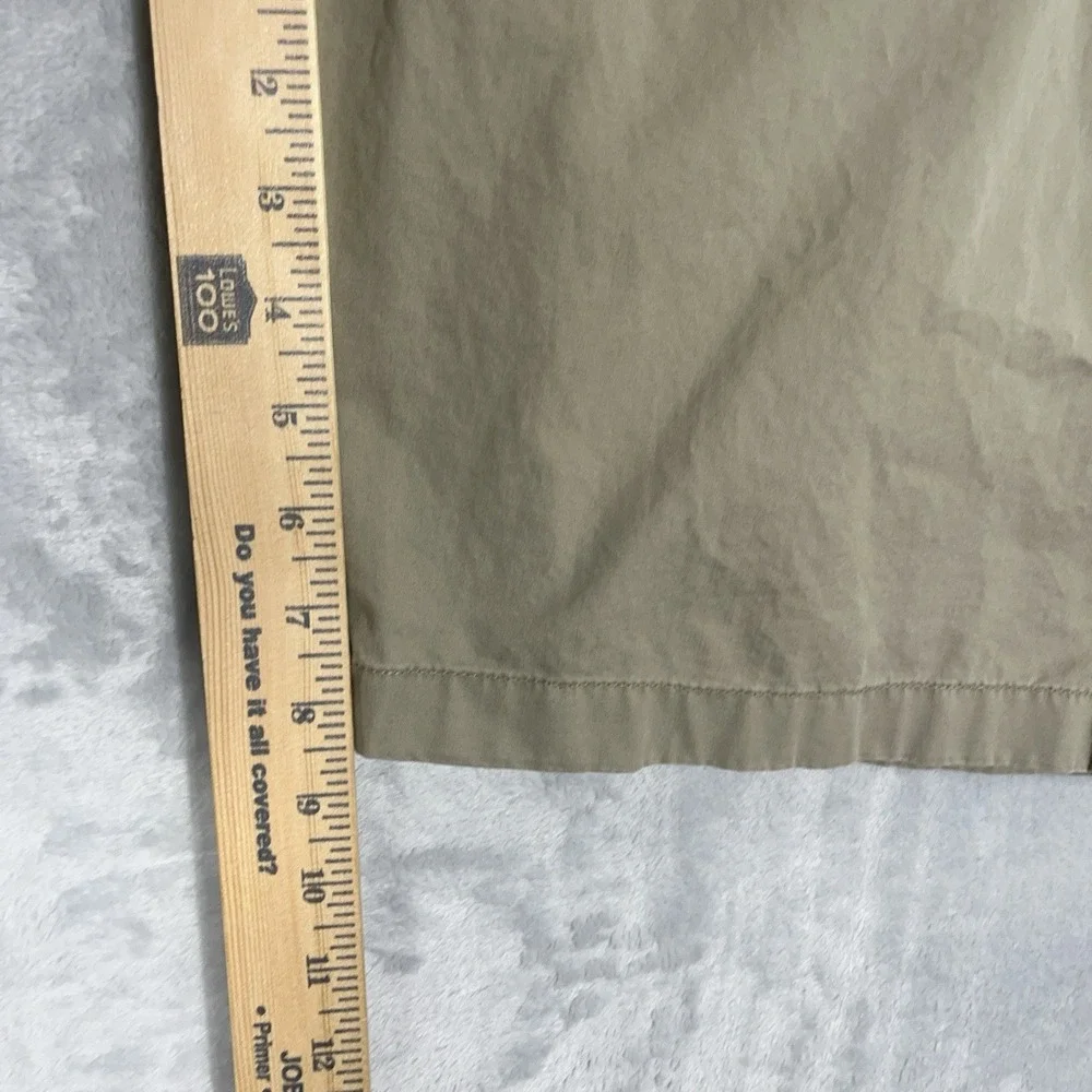 J‎ Crew Shorts Mens 35 Green Chino Flat Front 8.5 Inseam Stretch Preppy Summer
